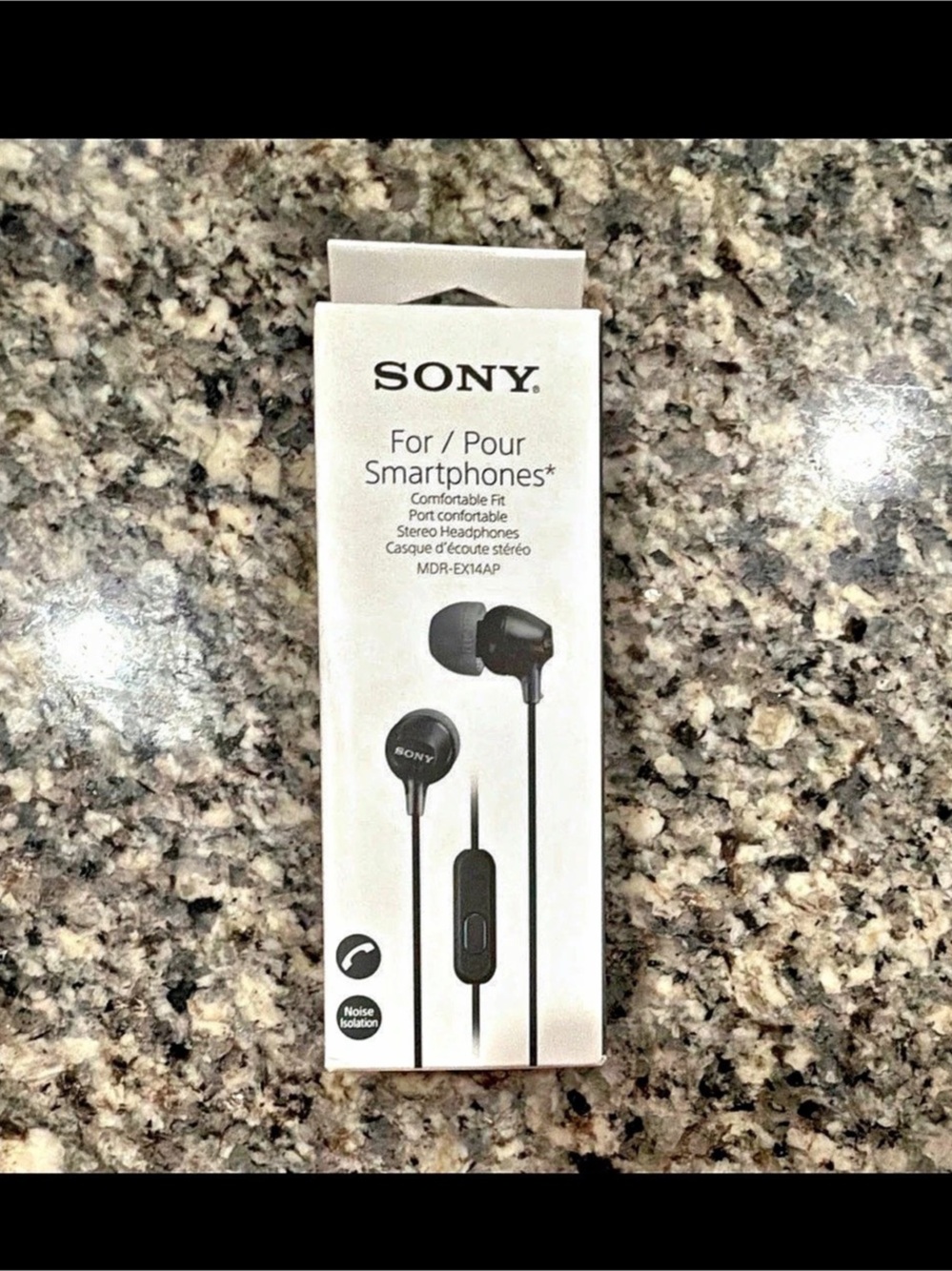 Sony MDR-EX14AP Black In-Ear Headphones NWT